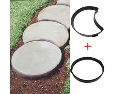 BakeLIN Betonform Betonform Gießform Plastikform Schablone, für Beton/Kopfsteinpflaster/Pflastersteine/Terrassenplatten/Trittplatten/Gehwegplatten, für Garten Plasterform (A)