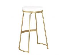 A-Generic Tresenhocker Bistrohocker - Barhocker MetallhöHe FußStüTze Nordic Schmiedeeisen Fashion Barhocker Stuhl-Weiches Kissen
