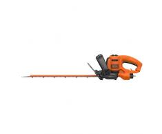 Black + Decker Elektro-Heckenschere (500W, 50 cm Schwertlänge, 22 mm Schnittstärke, Bügel-Zweithandgriff und transparentem Handschutz, für mittlere bis große Hecken)