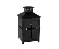 greemotion Laterne Metall, 14x14x25 cm, schwarz, 124365