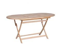 Festnight- Gartentish Klapptisch Massivholz Teak 160 x 80 x 75 cm Esstisch Holztisch Balkontisch