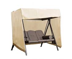 Schutzhülle für Hollywoodschaukel, 190T Wasserdicht Polyeste Staub UV-beständig Abdeckung Für 3-Sitzer Gartenschaukel mit 2 Reißverschlüssen,223 * 152 * 183cm