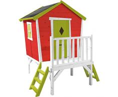 SOULET SpielhausPaulinemit Podest Garten Holzhaus Kinderspielhaus Stelzenhaus