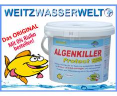 ALGENKILLER Protect - Algen im Teich, Algenfrei- grünes Wasser, Algenmittel, Teichpflege, Algen-Pflege-Produkte