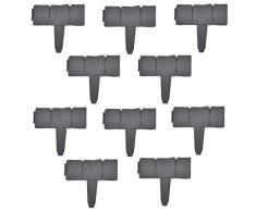 [casa.pro] 40er Set Palisade Grau mit Steinoptik Länge 1000cm Beetumrandung Rasenkante