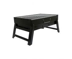 DYB Klappgrill Camping, Tasche Faltbarer Notebook Edelstahl Tragbarer Grill Faltbar Holzkohlegrills Barbecue Holzkohle Grill Tragbarer Grill Für BBQ Party Garten - 43.5 * 29 * 23.5cm