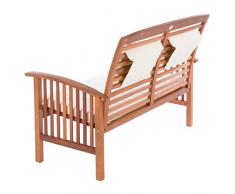 Ultranatura Loungebank 2-Sitzer, Canberra Serie - Edles & Hochwertiges Eukalyptusholz FSC zertifiziert – 119 cm x 71 cm x 89 cm