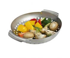 bremermann Grillkorb rund 27 x 6 x 22,5 cm Edelstahl Grillpanne Grillplatte (1)