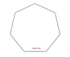 Laub & Rasenschnitt Komposter Heptagon über 2.400 Liter Füllvolumen grün