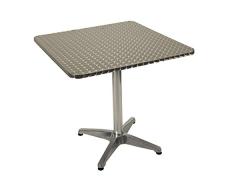 DEGAMO Bistrotisch Marvin aus Aluminium + Edelstahl 70x70cm, wetterfest