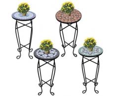 vidaXL Mosaik Blumenständer Beistelltisch Bistrotisch Blumenhocker Balkontisch