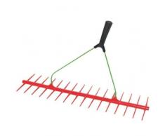 Idealspaten 66440240 Kunststoffrechen doppelseitig 64cm, Silber/rot/schwarz, 40 x 25 x 15 cm