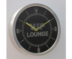 nc0413-b VIP Lounge Bar Beer Club Pub Wine Neon Sign LED Wall Clock Uhr Leuchtuhr/ Leuchtende Wanduhr