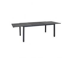 Greemotion Spraystone Tisch Grenada ausziehbar-Alu Ausziehtisch in Anthrazit-Schwarz zum Ausziehen-Aluminium Gartentisch rechteckig für Garten & Terrasse, Grau, 16,8 x 9,8 x 1 cm
