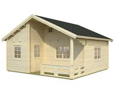 Palmako Blockbohlenhaus Emily 40,1+5,2 70 mm natur mit Schlaf-/Stauboden