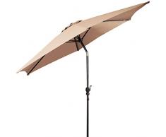 DREAMADE Sonnenschirm neigbar 3m, Sonnenschirm mit Handkurbel, Gartenschirm Terrassenschirm, Kurbelschirm, Strandschirm, Hängeschirm Ampelschirm, Faltbar, UV Schutz, Farbwahl (Beige)