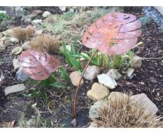 Blattstecker Blätter Rost Deko Stecker Gartendeko Edelrost Beetstecker