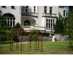 KUHEIGA Stabiler Gartenpavillon aus Metall, ROST 350cm, Pavillon