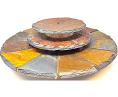 Windworks Zimmerbrunnen Schieferbrunnen Kaskadenbrunnen rund 45 cm