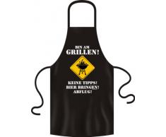 Grillschürze Bin am Grillen! Keine Tipps! Bier bringen! Abflug