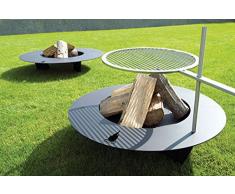Radius 75 cm Stahl anthrazit Fireplate Feuerstelle - Grill nachrüstbar - 531 d