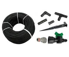 K&G Unbekannt Tropfrohr 50m Tropfschlauch + Viel Zubehör Tropfbewässerung Bewässerung Bewässerungsschlauch Perlschlauch
