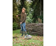 Fiskars Fächerbesen, Werkzeugkopf, Mit 20 Zinken, Breite: 43 cm, Stahl-Zinken, Schwarz/Orange, QuikFit, 1000644