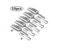 5 x 20,3 cm Süßigkeitenlöffel und 5 x 15,2 cm Eiszange, Süßigkeiten-Buffet Eiszange & Schaufeln Edelstahl für Grillbar, Hochzeit, Party, Küche