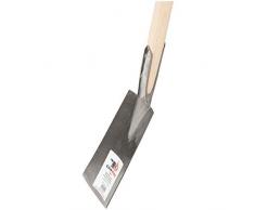 SHW-FIRE 59042 Pflanzspaten Torfspaten Spaten Stahl Handgeschmiedet Geschmiedet Schmal mit Stiel Holzstiel 95 cm lang