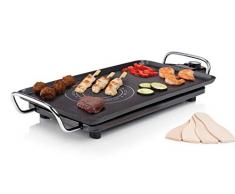 Princess Tischgrill mit zwei Grillzonen - 46 x 26cm Teppanyaki-Grillplatte mit extra heißer Zone, 103050