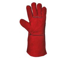 Grillhandschuhe Texas rot aus Rindspaltleder