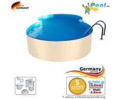 Achtformpool 8,55 x 5,00 x 1,25 m Achtformbecken Stahlwandpool Stahlwandbecken Pool Schwimmbecken Achtform Swimmingpool