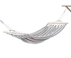 Chico-Doppelhängematte 350 x 190 cm - Baumwolle, beige-blau