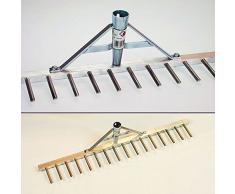 Polar 2320 Aluminium Rechen Land Rasenrechen Bauern-Harke 60 cm 16 Zinken 7cm