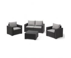 Allibert Sitzgruppe Lounge Gartenmöbelset California graphit/cool grey
