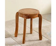 BBG Mode Kreative Kleine Möbel Anti-Slip Hocker Haushalt Couchtisch Hocker Massivholz Hocker Multifunktions Sofa Hocker Multifunktions Haushalt Kreative,Teak-Farbe,42 * 45 cm