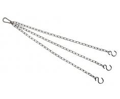 KAMERO Blumenampel Ersatzkette Edelstahl 55cm mit S-Haken Asym, V4A, rostfrei