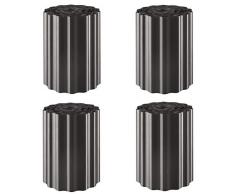 EXCOLO 36m Rasenkante grau/anthrazit 25 cm hoch Gartenpalisade Beetumrandung Palisaden Rasenborde
