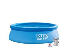 Intex Easy Set Pool - Aufstellpool - mit Filter, 244cm x 244cm x 76cm