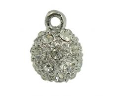 dailymall 10pcs 10mm Klar Tschechische Kristalldisco Feuerkugel Bling Anhänger Schmuck Machen