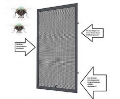 Fliegengitter- Fenster- Mücken- Insektenschutz- Alu- Anthrazitgrau RAL7016 optimal für Rolläden (100cm x 120cm, 16mm Einhängewinkel)