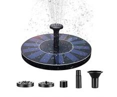 Aufun 1.4W Solar Springbrunnen, rund Teichpumpe Brunnen Solarpumpe Fontäne für Gartenteiche, Fisch-Behälter, Garten Springbrunnen Wasserspiel Dekoration (Type A)