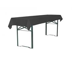 TexDeko Tischdecke für Bierzeltgarnitur, Biertischdecke 250 x 100 cm (Anthrazit)