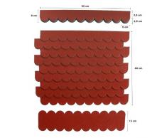 Mini Dachschindeln,Rot,Dachpappe,Vogelhäuser,Kaninchenstall,Holzgestell,Betonsäulenüberdeckung,Sandkastendächer,Hundehütte,Briefkasten,Geräteschuppen