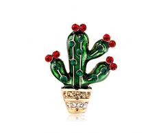 licong Schmuck Pflanzenvase Dorn Broschen für Frauen Emaille Brosche Pins Schmuck Zubehör