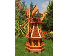 Deko-Shop-Hannusch Windmühle,Windmühlen kugelgelagert 1,0 m Bitum rot