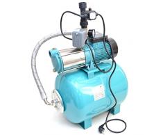 Hauswasserwerk 50L m. 1300W INOX Pumpe + Trockenlaufschutz Hauswasserautomat