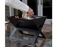 Che Tragbarer Edelstahl-Notebook-Grill Grill Klappkoffer Lagerfeuer X Grills Camping Klapp-Grill