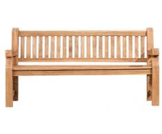 CLP Wetterfeste Gartenbank Jackson aus massivem Teakholz I Holzbank mit ergonomischer Sitzfläche I In verschiedenen Größen erhältlich 200 cm, Teak
