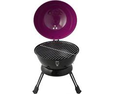 ACTIVA Purpel Grill Grillwagen Holzkohlegrill Grill Barbecue Holzkohle Grillwagen Edelstahlgrill Holzkohle Edelstahl Grill Kohle Grillwagen Kleiner Grill Barbecue Grill
